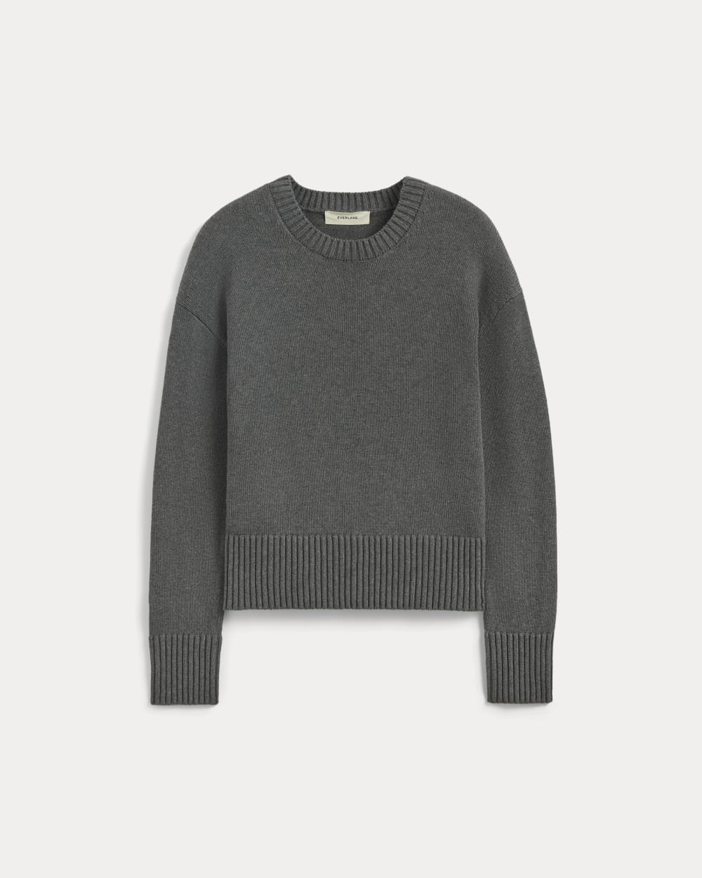 The Boxy Sweater in Everyday Cotton | Heathered Charcoal - Xxs