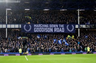 Everton fans staged sit-in