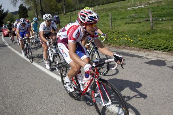 Eduard Vorganov (Katusha) gave his all in the break.