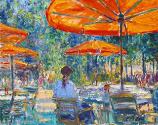 Cafe scene, Jardin des Tuileries, Paris