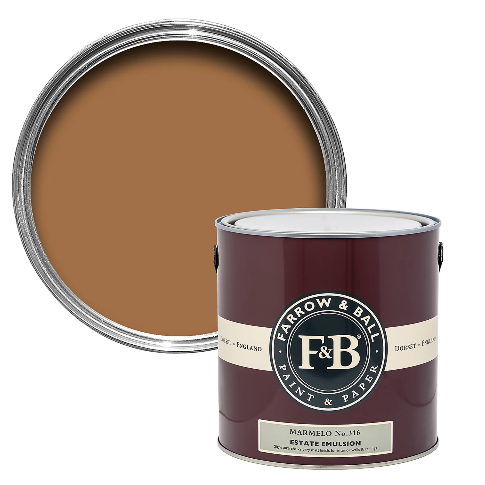 Farrow &amp;amp; Ball Estate Marmelo No.316 Matt Wall &amp;amp; ceiling Emulsion paint, 2.5L
