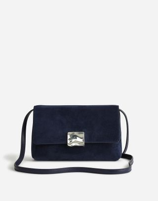 Madewell x AGMES Lennox Bag in Cosmos blue.