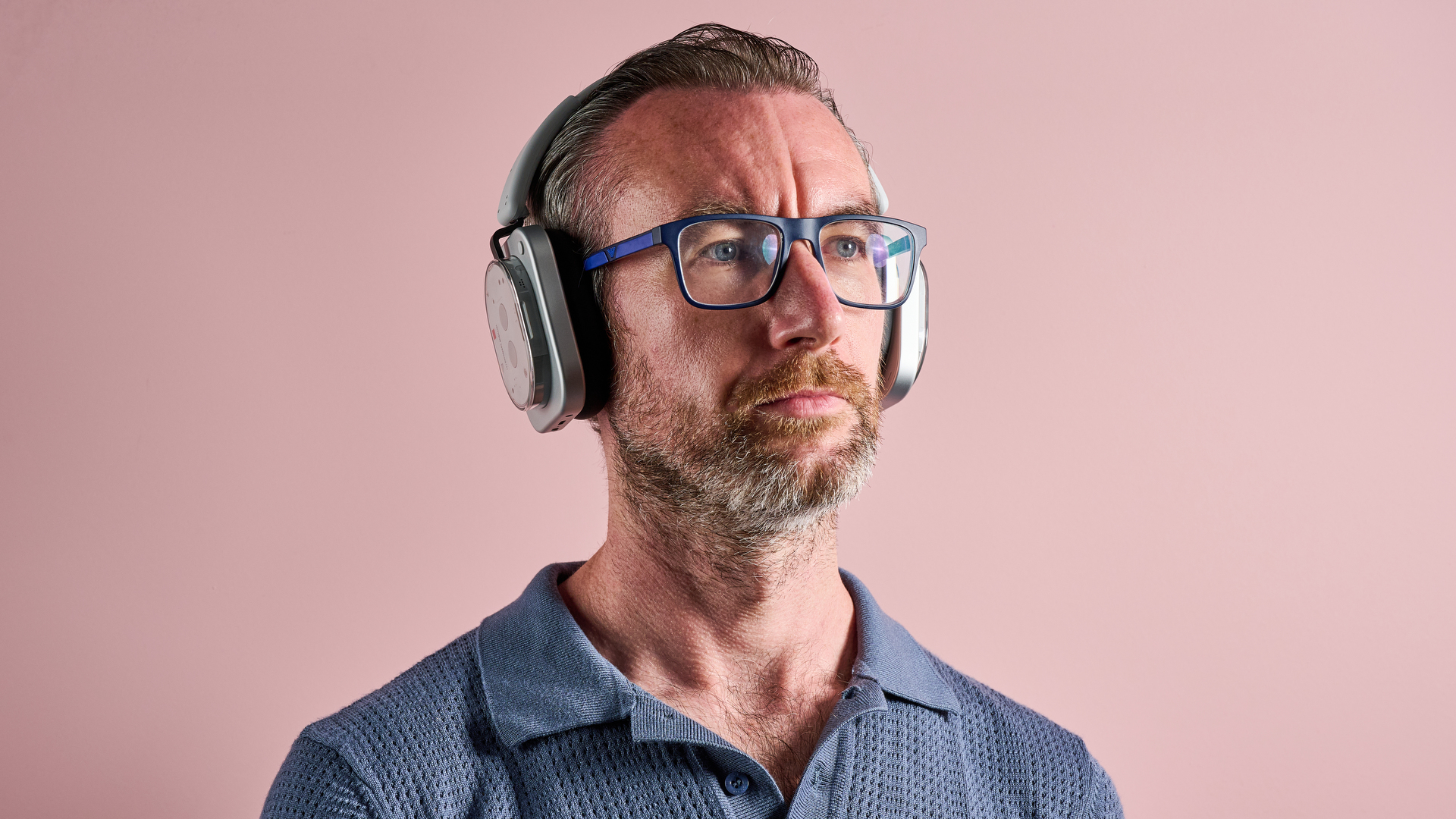 The Nothing Headphone (1) worn by a man