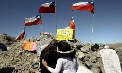 Family members of the miners have set up camps around the site as well as improvised shrines for loved ones.