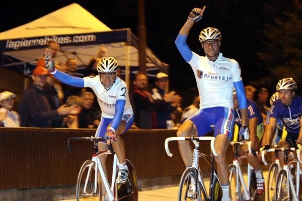 Milan Kadlec and Alois Kankovsky line up for the Madison