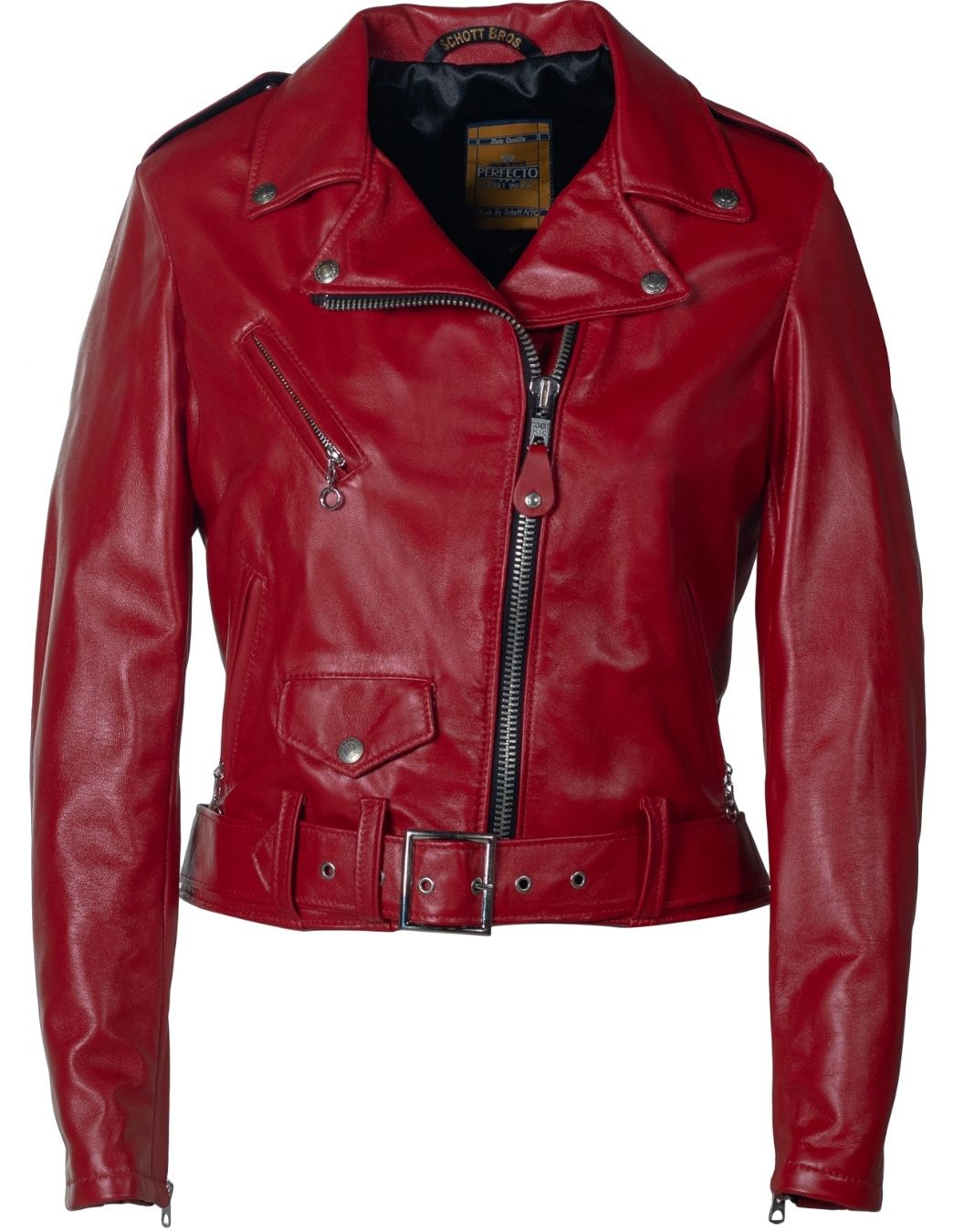 Schott Cropped Perfecto® in Lambskin Leather Jacket