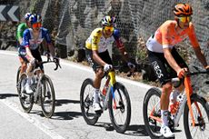 Egan Bernal rides on stage 4, Tour of the Alps 2026