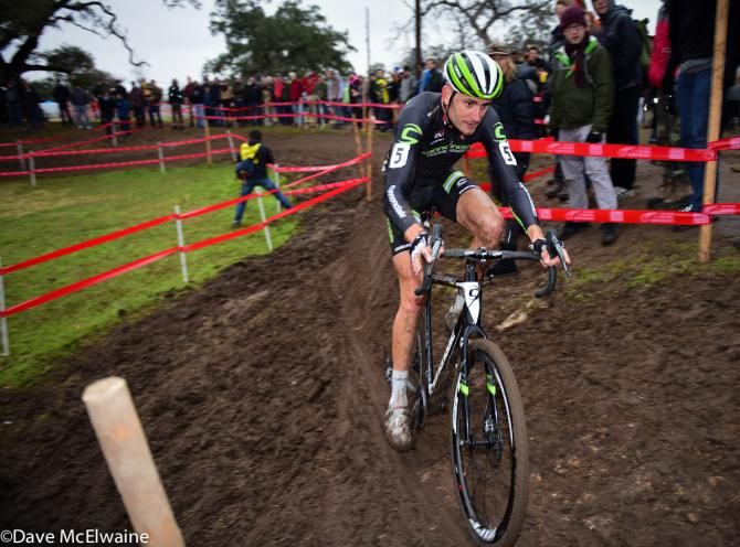 Ryan Trebon (Cannondale) was having no trouble with the off-camber mud