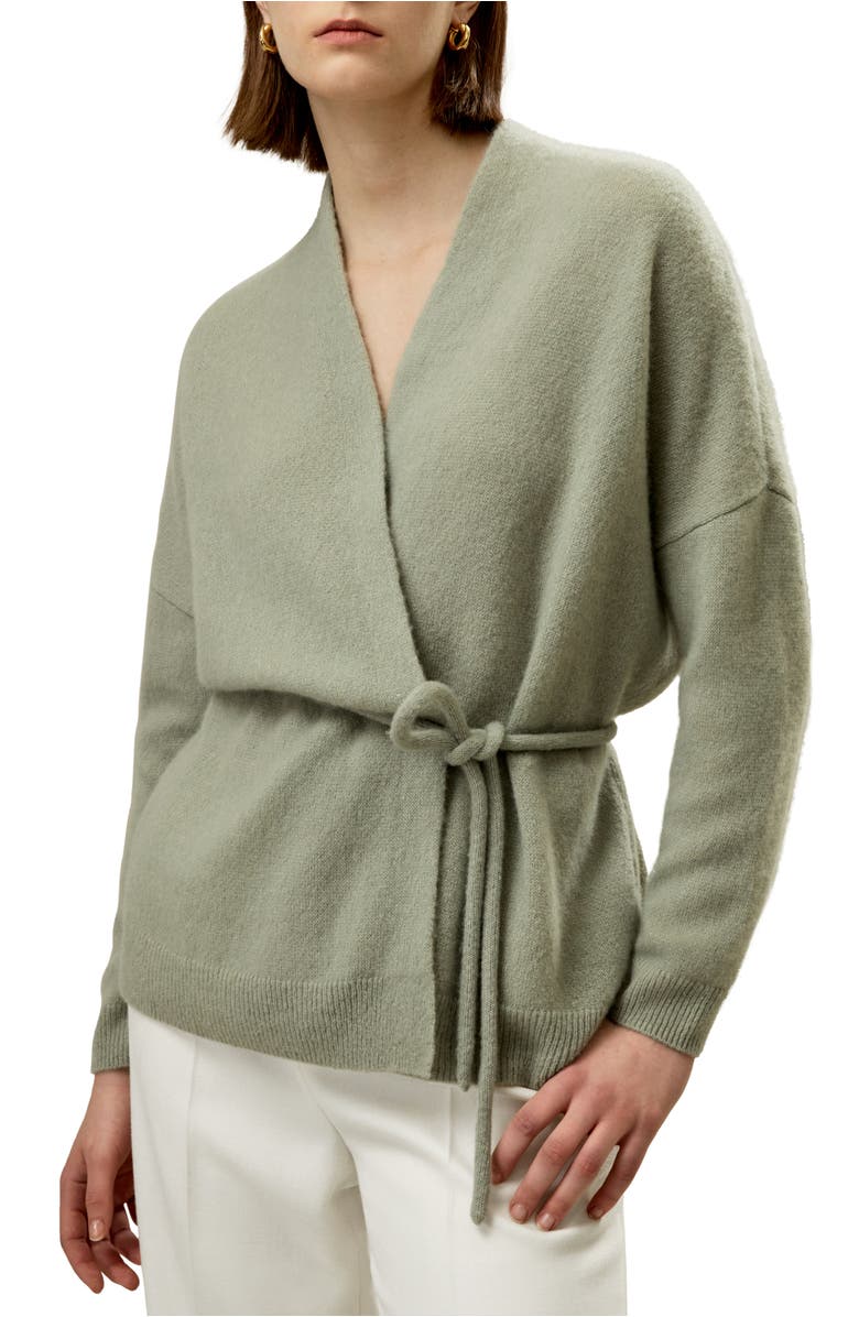 Lounge Wrap Wool Knit Cardigan for Women