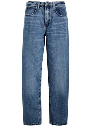 Low Slung Barrel-Leg Jeans