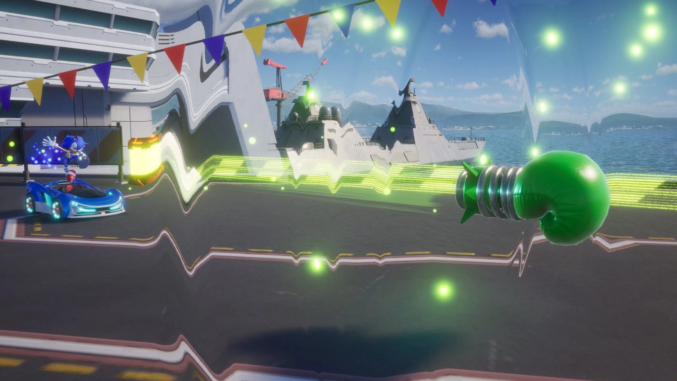 A screenshot from Sonic Racing CrossWorlds