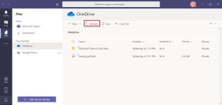 Upload files to OneDrive on Microsoft Teams