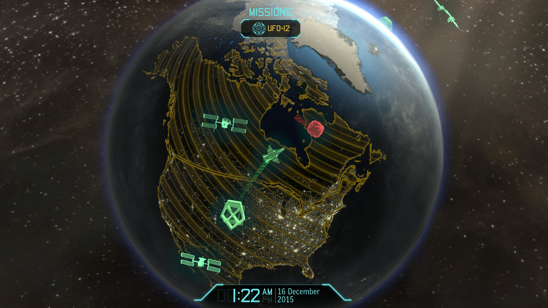 The world map in XCOM: Enemy Unknown.