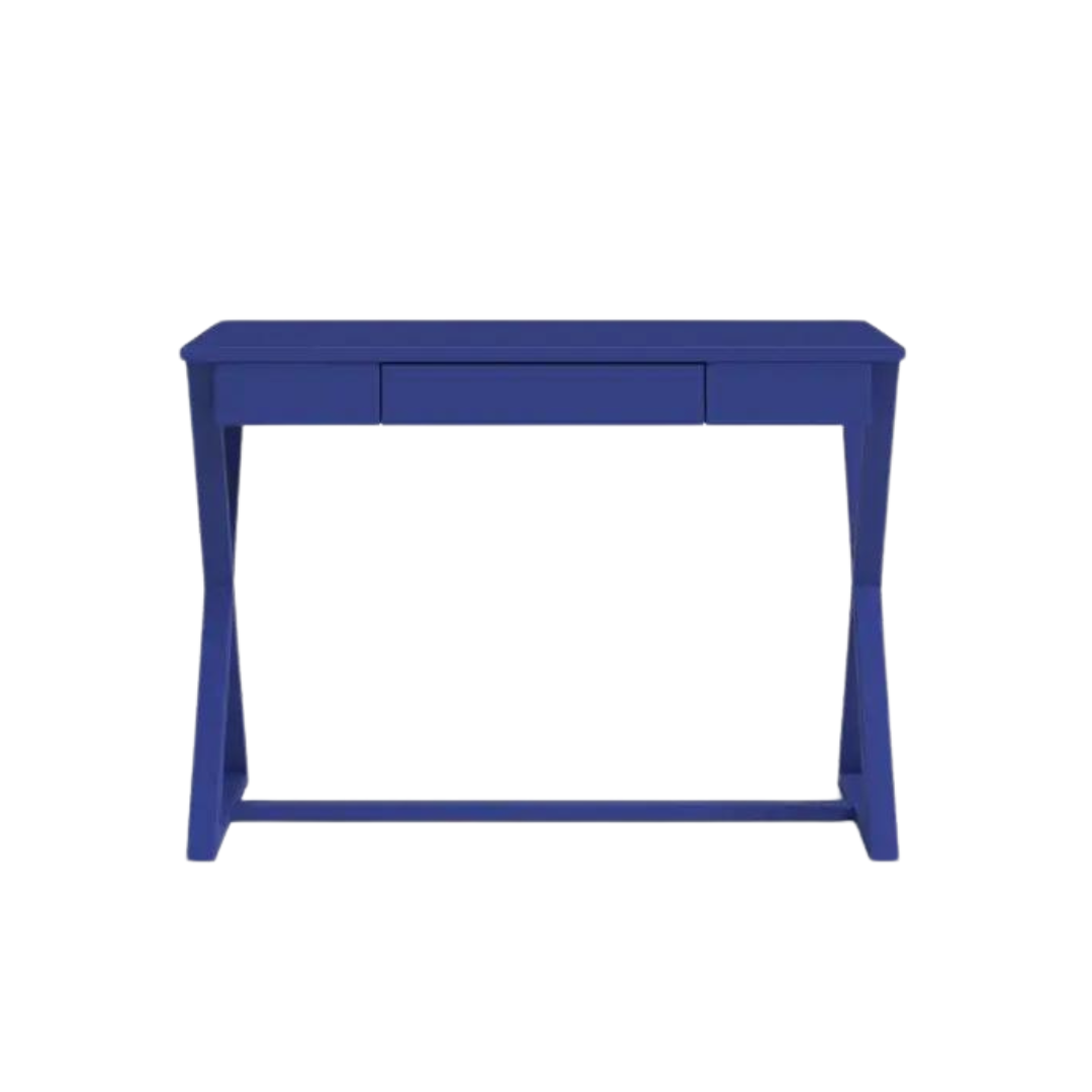small blue desk