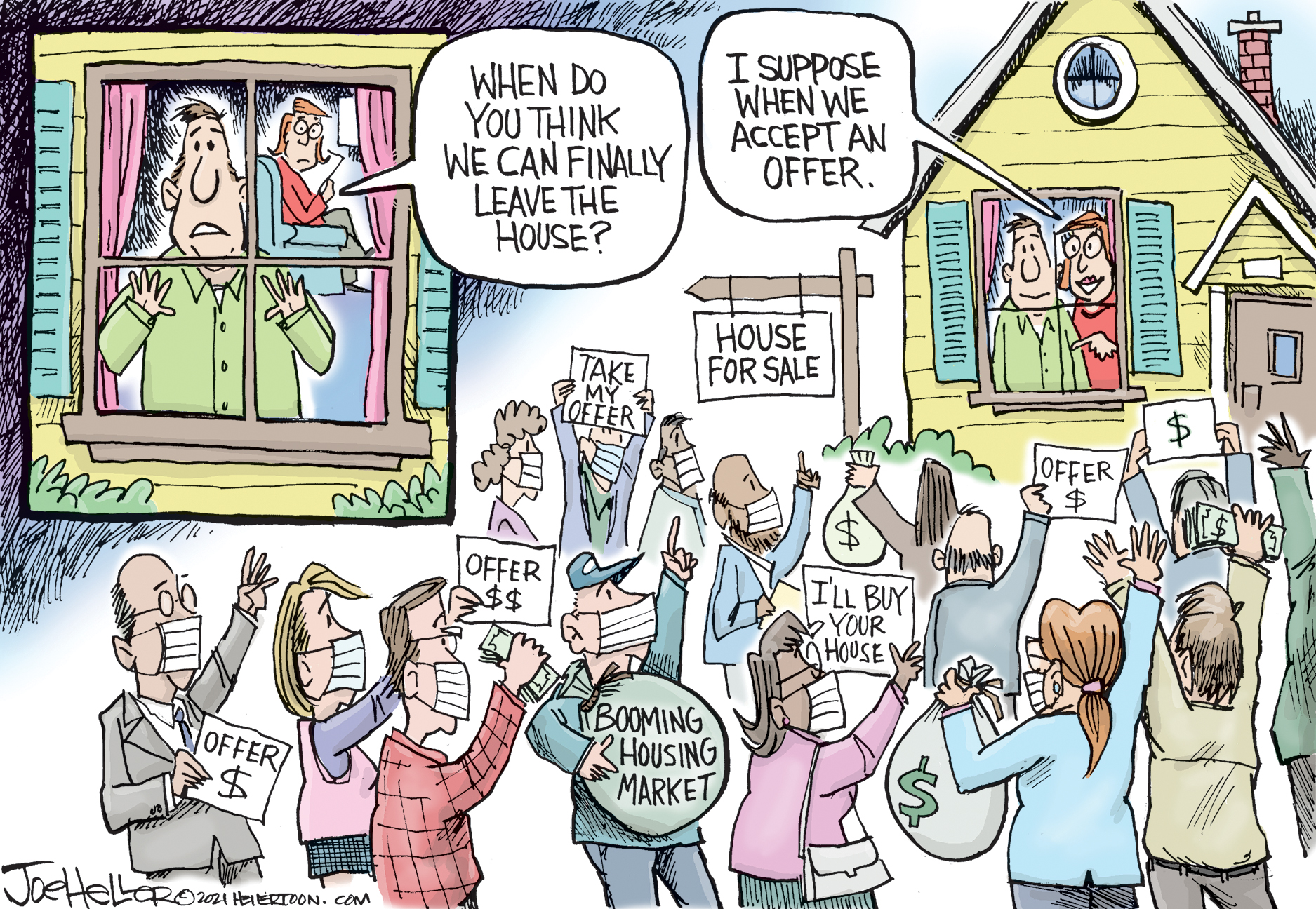 Editorial Cartoon U.S. covid housing market | The Week