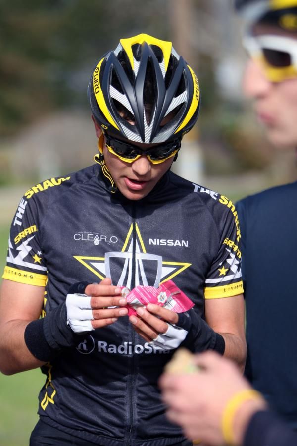 Trek-Livestrong's Charlie Avis refuels