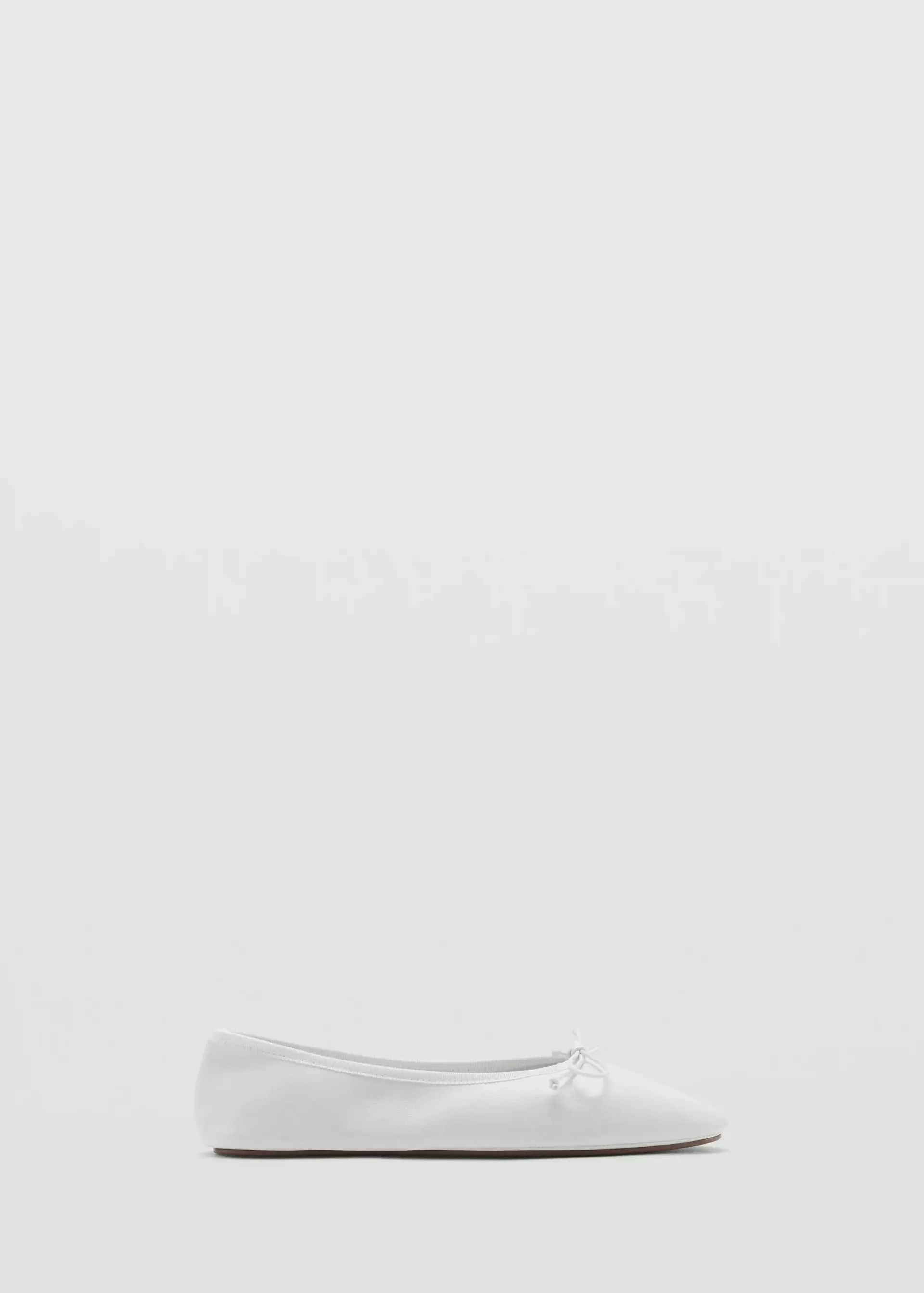 Leather Ballet Flats With Bow - Women | Mango Usa