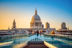 St Paul's Cathedral of London during sunset