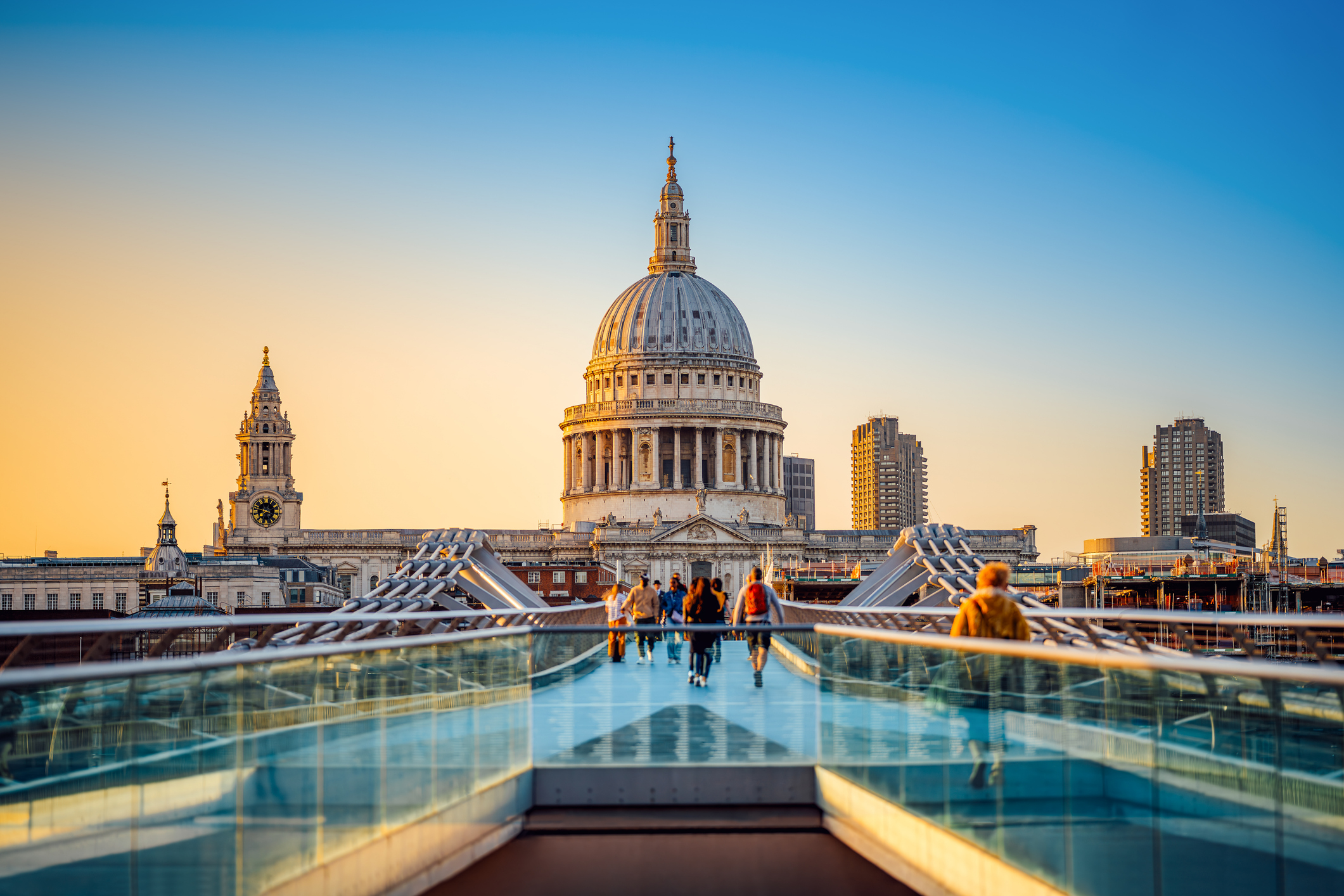 St Paul's Cathedral of London during sunset