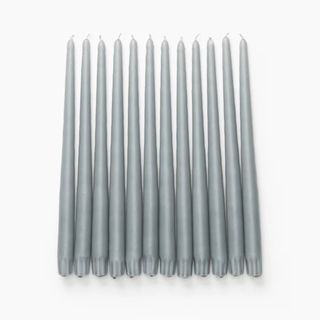 Light Gray Taper Candles(Set of 12)