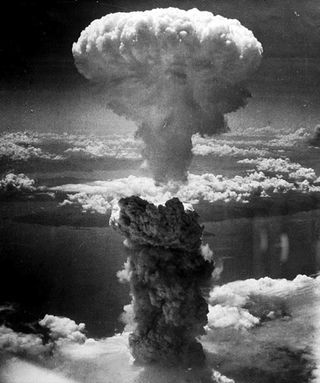 Mushroom cloud over Nagasaki