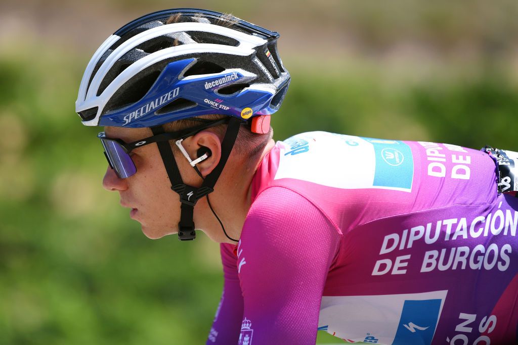 Remco Evenepoel in the Vuelta a Burgos leader&#039;s jersey