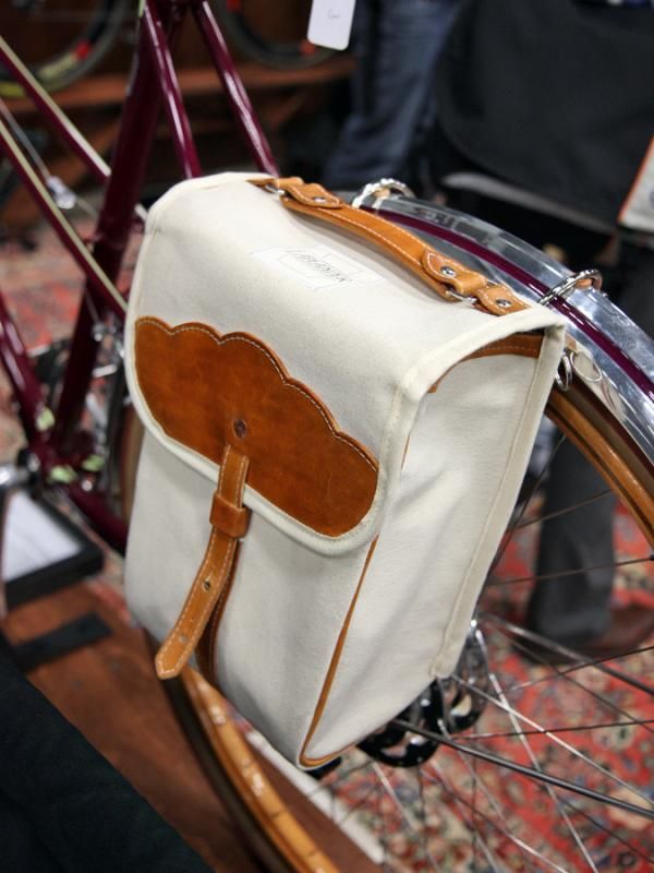 Custom Laplander bags are fitted to the rear of Shelly Horton's bespoke townie for now but they'll ultimately be replaced by ones created by Mulholland Brothers of San Francisco.