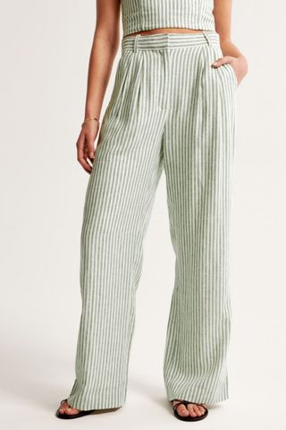 A&F Sloane Tailored Linen-Blend Pant