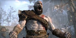 Kratos yells God of War