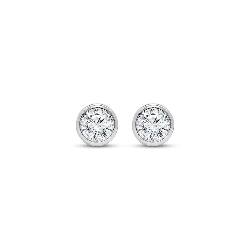 KAY Jewelers, Kay Lab-Grown Diamonds Round-Cut Bezel-Set Solitaire Stud Earrings