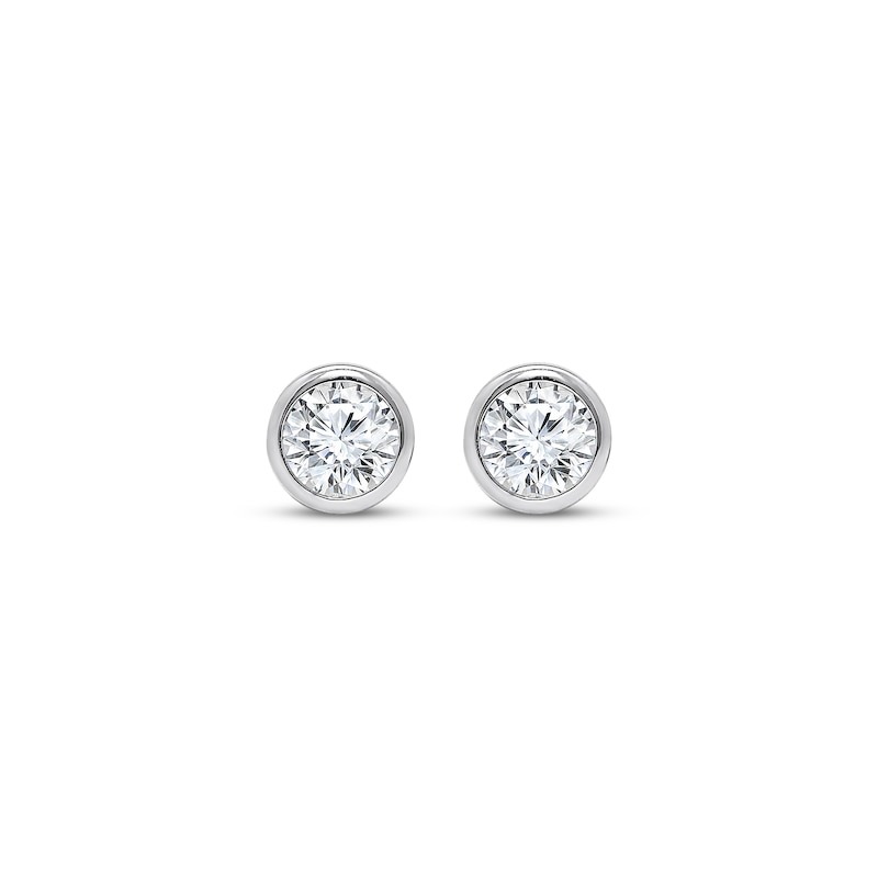 KAY Jewelers, Kay Lab-Grown Diamonds Round-Cut Bezel-Set Solitaire Stud Earrings