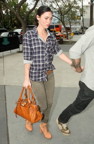 Megan Fox carries a Chloe Paddington bag