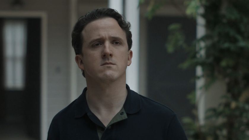 Daniel Monks standing up and looking upset in All Her Fault 