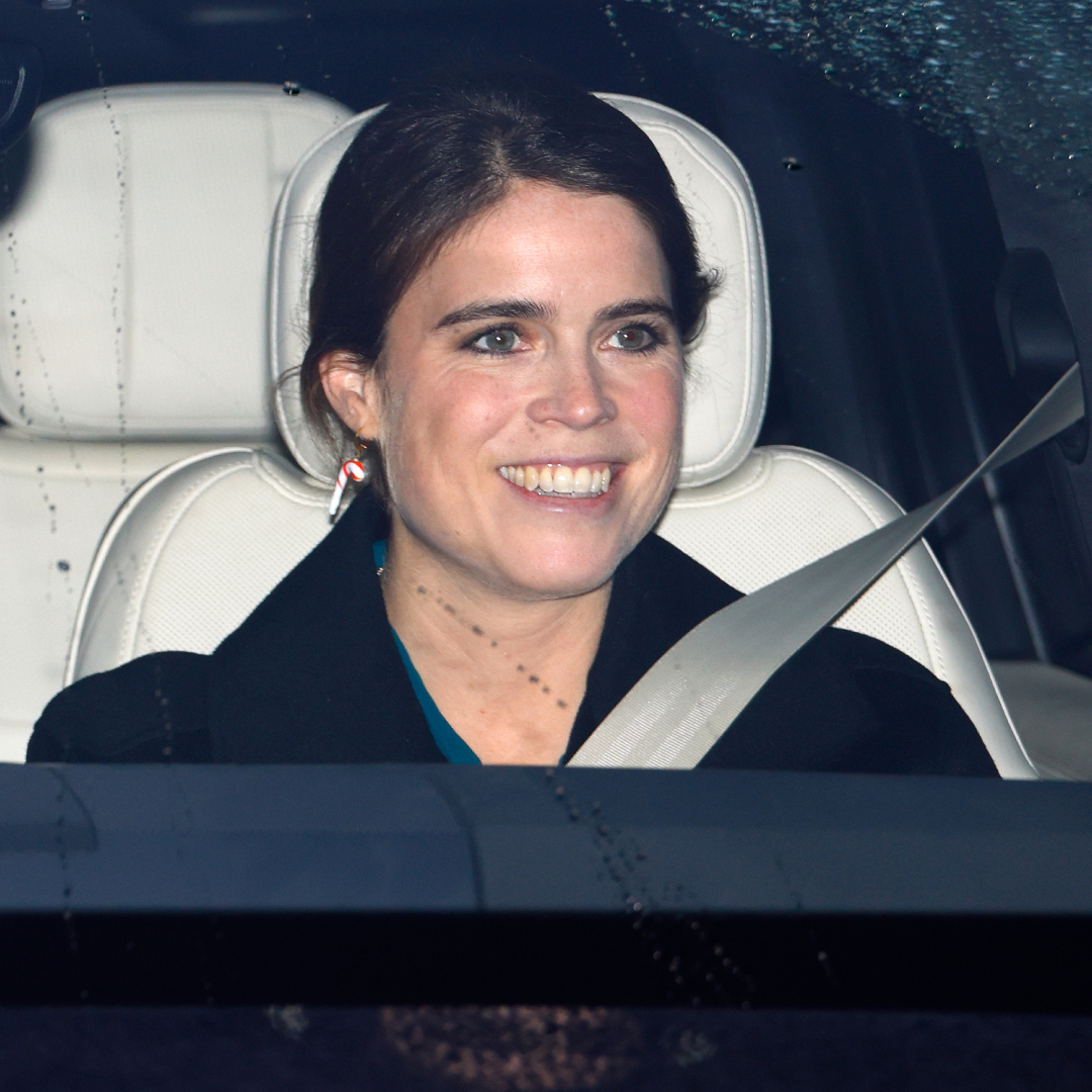 Princess Beatrice and Princess Eugenie attend a Christmas Lunch for members of the Royal Family, hosted by King Charles III, at Buckingham Palace on December 16, 2025 in London, England