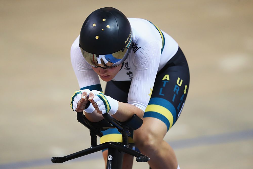 Ashlee Ankudinoff wins the women's Individual Pursuit for Australia