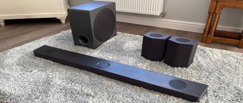 LG S95QR soundbar in living room