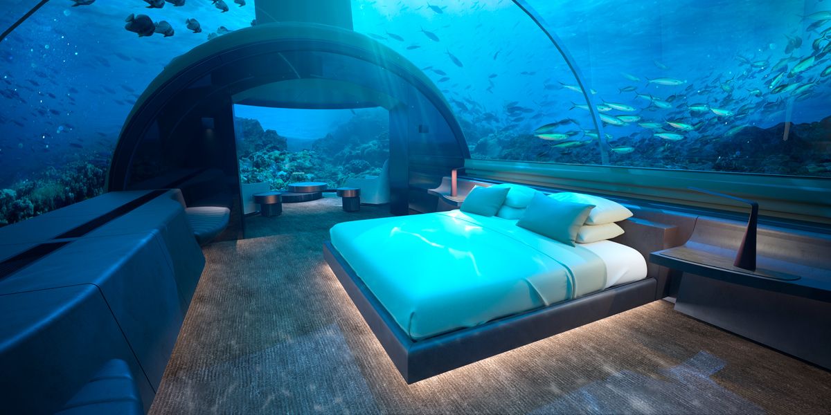 À l’intérieur de la première chambre d’hôtel sous-marine au monde