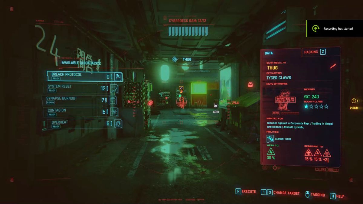 cybeprunk 2077 no screens hake mod