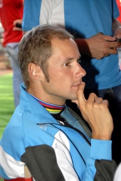Belgian champion Tom Boonen (Quick Step) before the Vuelta presentation.