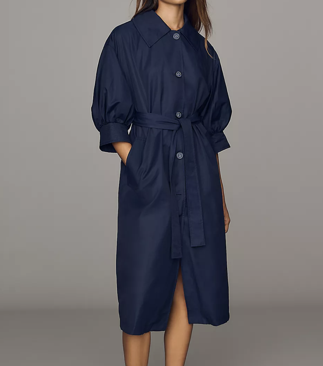 Maeve, Crop-Sleeve Trench Coat (Was $228)