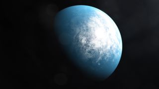 This illustration depicts TOI 700 d, the first Earth-size habitable-zone planet discovered by NASA's TESS mission.