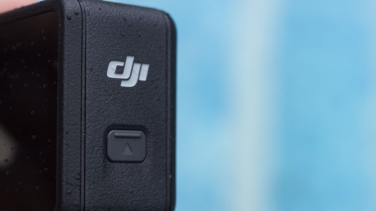 DJI Osmo Action 4 camera close up of battery door