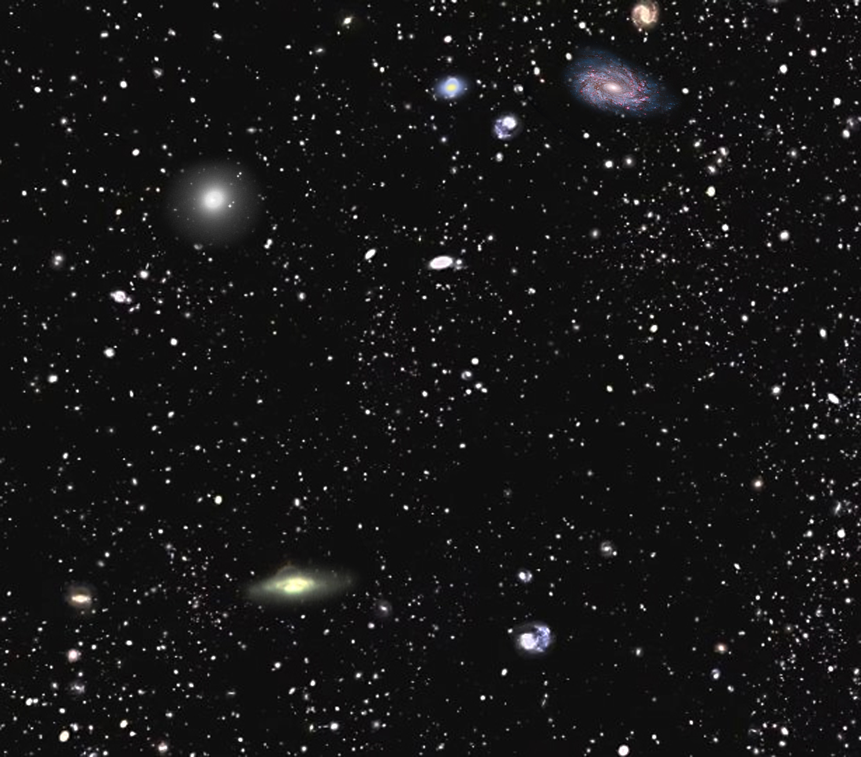 known galaxies map