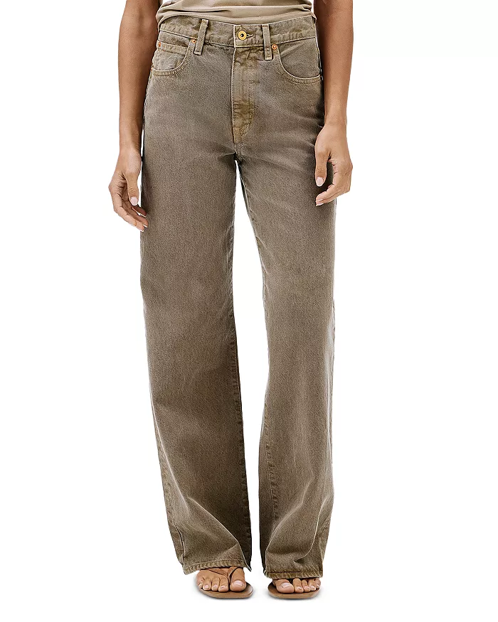 SLVRLAKE, Grace High Rise Wide Jeans in Great Basin