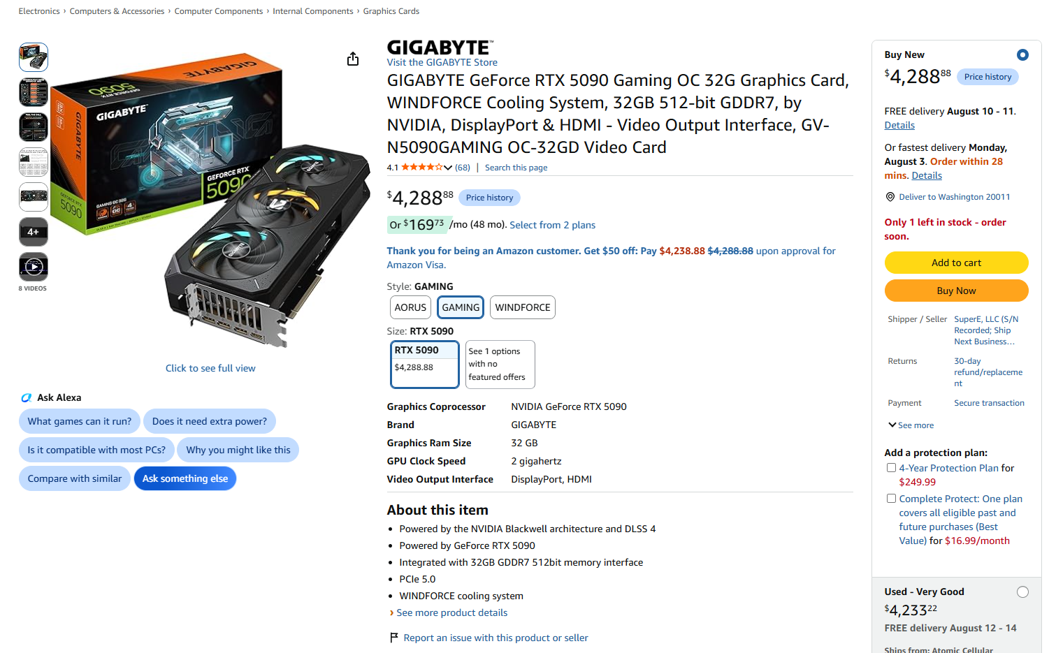 GPU prices for current-gen Nvidia and AMD