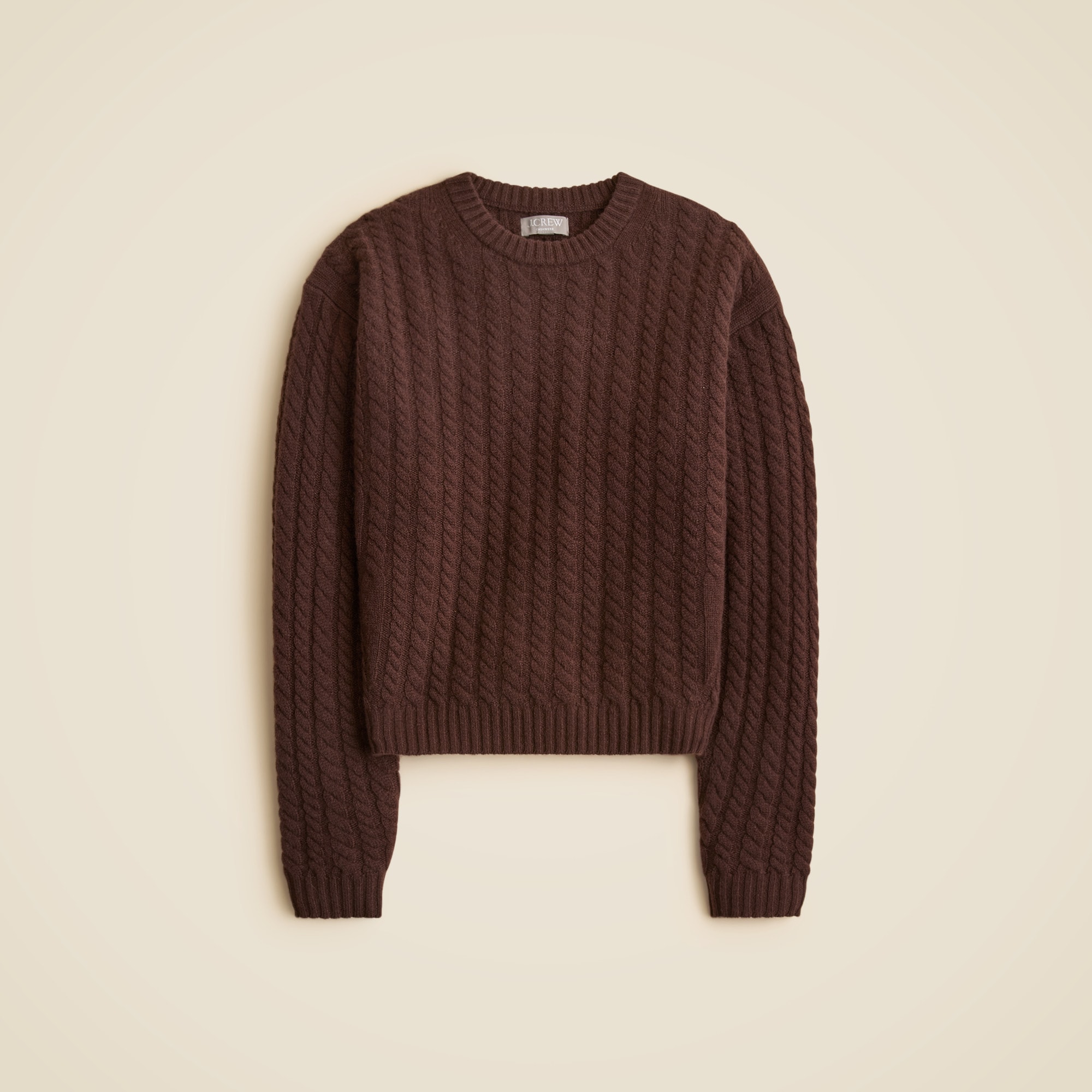 Perfect Cashmere Cable-Knit Crewneck Sweater