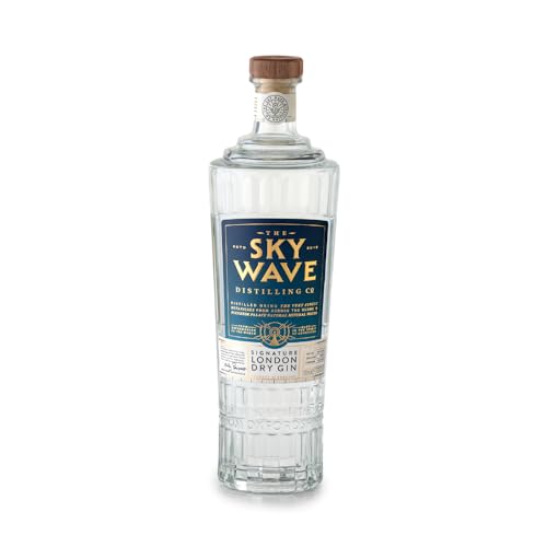 Sky Wave Signature London Dry Gin - Premium Small Batch Craft Gin Distilled in Oxfordshire - 42% Abv - Ideal Gifts for Women and Men (700ml, Signature London)