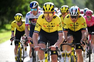 ALTO DA FOIA PORTUGAL FEBRUARY 20 Wout Van Aert of Belgium and Team Visma Lease a Bike competes during the 51st Volta ao Algarve em Bicicleta Stage 2 a 1776km stage from Lagoa to Alto da Foia 869m on February 20 2025 in Alto da Foia Portugal Photo by Tim de WaeleGetty Images