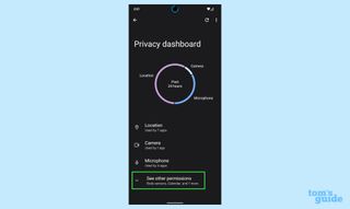 how to access the privacy dashboard on android 12: step 4