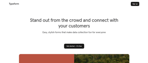 Website screenshot for Typeform
